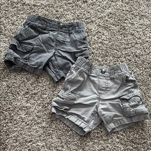Old Navy Gray 12-18 month Cargo Shorts Set